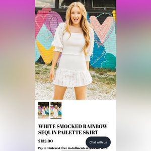 Queen of sparkles white set size large NWT